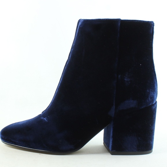 Sam Edelman navy velvet booties gently worn - Picture 8 of 8